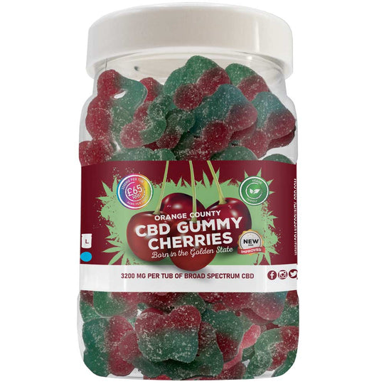 CBD Gummy Cherries (Large Tub)