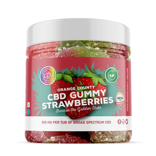 CBD Gummy Strawberries (Small Tub)